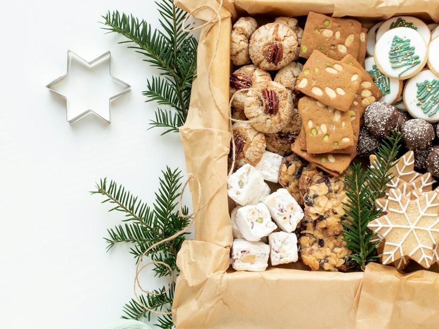 Caixa de doces de Ano Novo